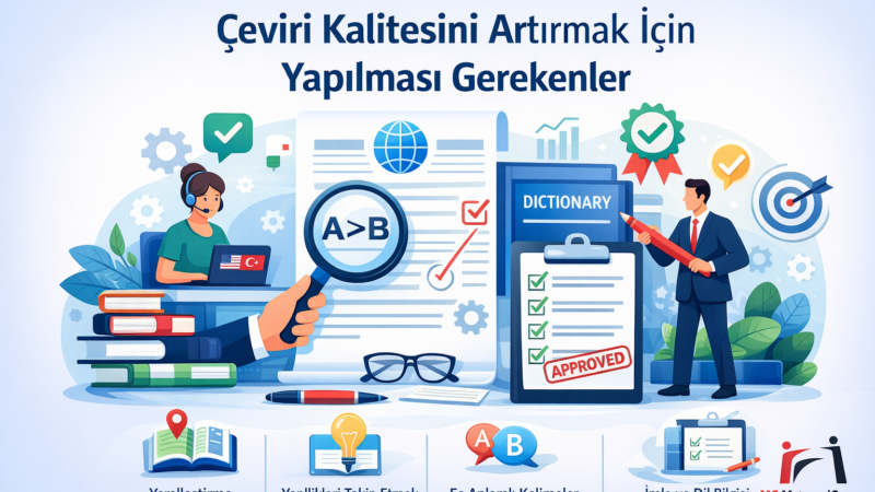 Çeviri Kalitesini Artırmak İçin Yapılması Gerekenler