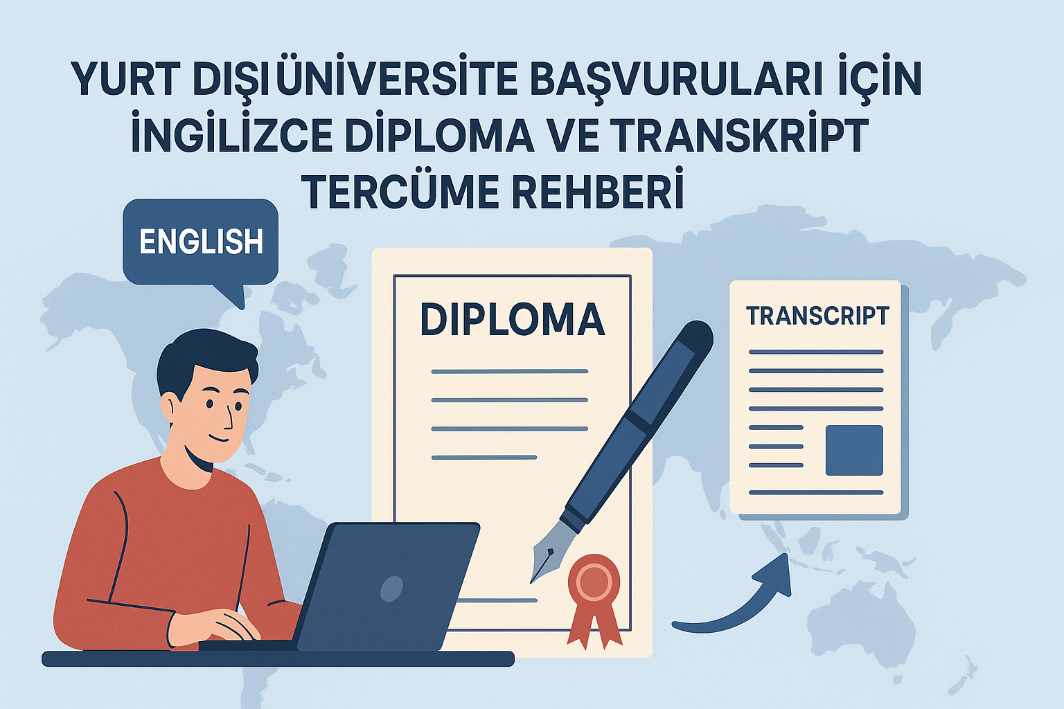 Yurt Dışı Üniversite Başvuruları İçin İngilizce Diploma ve Transkript Tercüme Rehberi