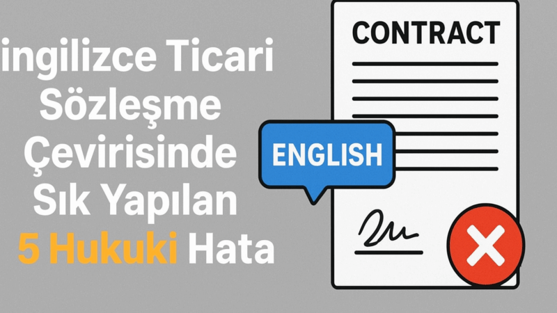 İngilizce Ticari Sözleşme Çevirisinde Sık Yapılan 5 Hukuki Hata
