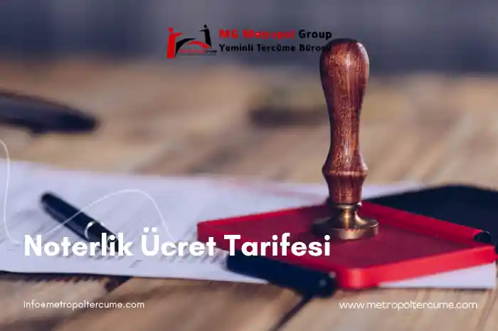 noterlik ücret tarifesi